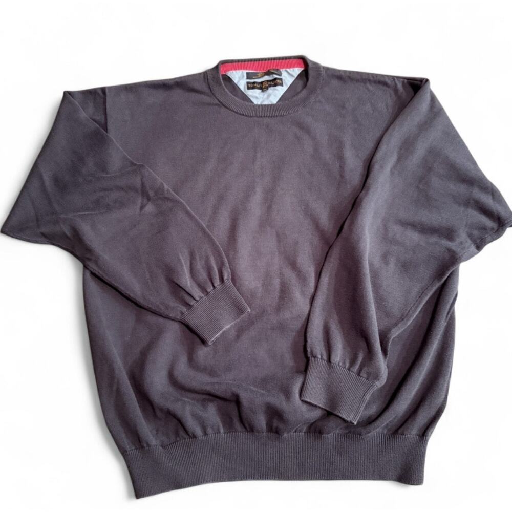 Vintage Tommy Hilfiger Gold Crewneck Sweater XXL Spellout Crest 90s Y2K Cotton